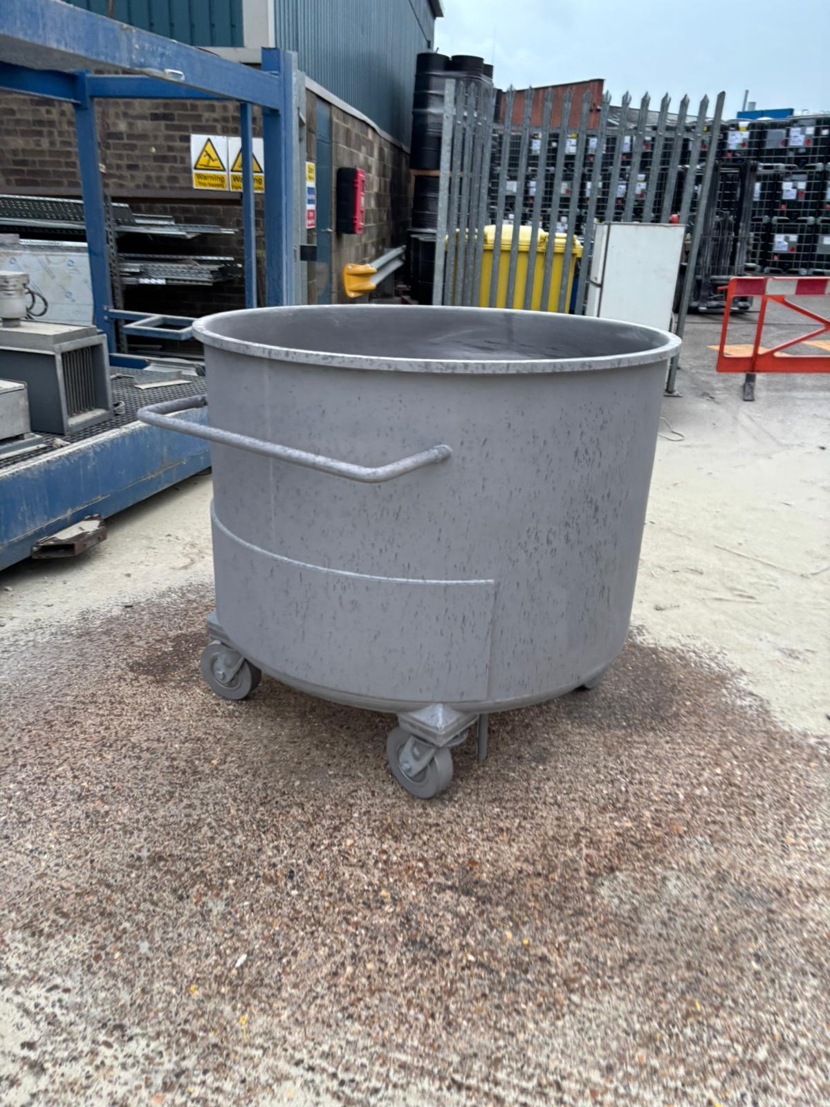 Fully restored container showing clean bare metal surface