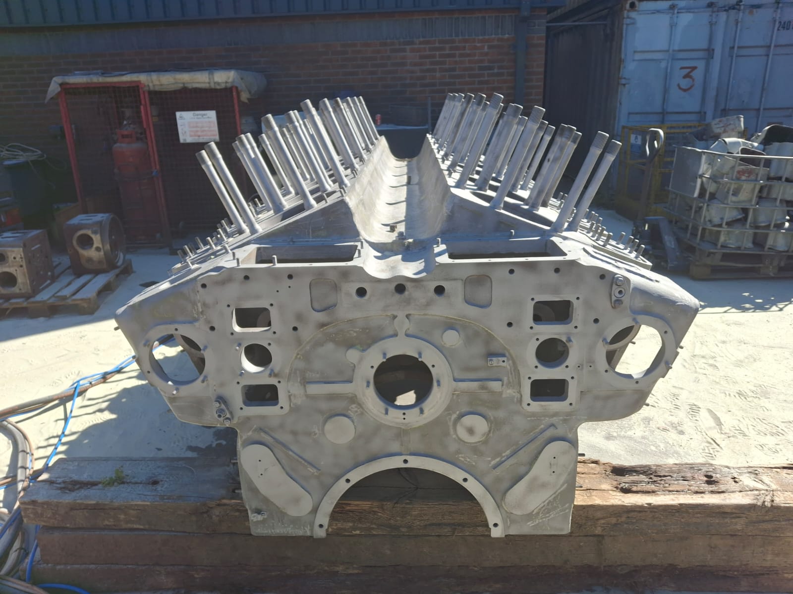 Marine engine block - V-configuration end view in County Durham
